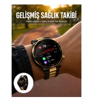 Mey İthalat® 3 Bileklikli Amoled Akıllı Saat Bluetooth Çağrı ve Sağlık Takipli Yeni Nesil