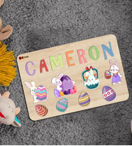 BK Toys İsimli Çocuklar İçin Paskalya Bayramı Ahşap Figürlü Eğitici-Öğretici Yapboz Puzzle-1