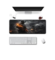 SonicTouch Klavye Mousepad 40x90cm Dikişsiz Pürüzsüz Sıvı Geçirmez Kaymaz Taban Ateş Hattı