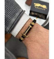 Cheetah Quality Çapa Hakiki Deri Erkek Bileklik