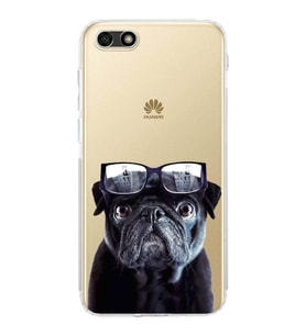 PrintiFy Huawei Y5 2018 ile Uyumlu Köpek 3 Kamera Korumalı Şeffaf Kılıf