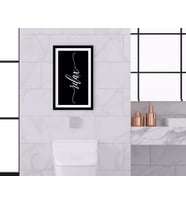 BK Home Banyo Tuvalet Dekoratif Ahşap Siyah Çerçeveli Tablo-10
