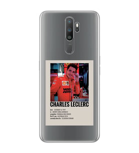 Oppo A5 2020 / A9 2020 Uyumlu Charles Leclerc Desenli Şeffaf Telefon Kılıfı