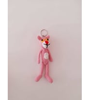 Pembe Panter Amigurumi Organik Anahtarlık Oyuncak