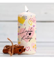 Kişiye Özel Mini Kalpler Dekoratif Mum