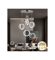 Modern 4'lü Krom LED Işıklı Salon, Mutfak ve Oturma Odası Yemek Masası