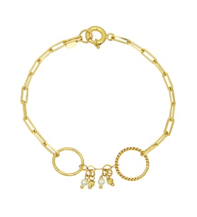 Barika Jewelry Kadın 14 Ayar Altın İncili Bileklik