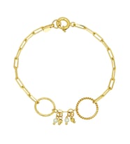 Barika Jewelry Kadın 14 Ayar Altın İncili Bileklik