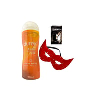 Durex Play 2si1 Arada Ylang Ylang Baştan Çıkartmaya & Kayganlaştırmaya Jel 200 ml + Kırmızı Deri Göz Maskesi + Hediye