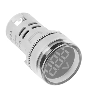 Mini Dijital Voltmetre 22MM AC 60-500V LED Beyaz Işık
