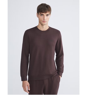 LCWAIKIKI Classic Mürdüm Bisiklet Yaka Erkek Sweatshirt