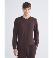 LCWAIKIKI Classic Mürdüm Bisiklet Yaka Erkek Sweatshirt