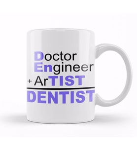 Doctor Engineer Artist Dentist 032 Kupa Bardak Porselen
