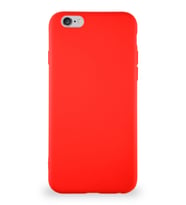 Apple iPhone 6S Soft Premier Kapak Catface Tasarımlı Silikon Kılıf - Kırmızı (Şeffaf)