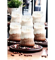 6'lı Cam Latte ve Cappuccino Bardağı Seti, Pipetli, Şık ve Dayanıklı
