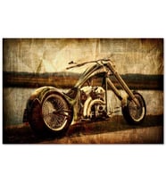 Cakatablo Eski Görünüm Chopper Motorsiklet MDF Tablo