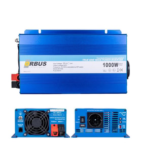 Orbus 12V 1000 Watt Tam Sinüs İnvertör (Siyah)