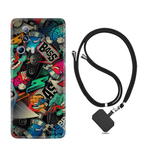 Xiaomi Mi 13 Lite Kılıf Resimli Boyun Askılı İpli Desenli Silikon Series Bass 1886
