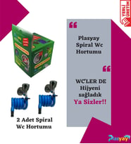 Plasyay Spiral Wc Hortumu 2 Adet (Mavi)