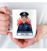 En Başarılı Erkek Polis Memuruna hediye Karikatürlü Kupa Bardak