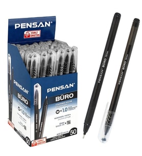 Pensan Büro Tükenmez Kalem 1 mm Siyah 50'li Kutu 