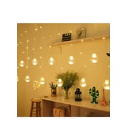 Dekoratif Led Işıklı Top Perde Led Animasyonlu Küre Toplu Ampul Perde Led Fişli