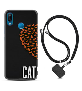 Huawei P20 Lite Mate 10 20 Lite Pro P40 Lite KılıfBoyun Askılı Silikon Cats 1792