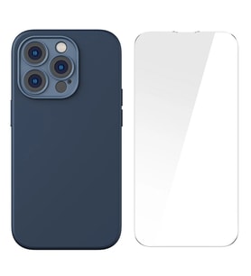 Baseus Liquid Silica Gel iPhone 14 Pro 6.1 Magsafe Silikon Kılıf + Tempered Ekran - SSSSSS4102-1