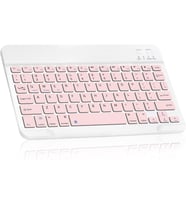Valkyrie BL30 Bluetooth 10 inç Ios Windows Android Uyumlu Kablosuz Klavye - Türkçe - Şarjlı-Sessiz Multimedia - Ultra İnce Pembe