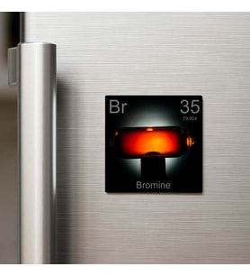 Bromine (Brom) Elementi – Buzdolap Magneti – 9x9 cm