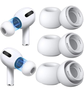 AirPods Pro & AirPods Pro 2. Nesil için 3 Çift Yedek Kulak Uçları, Gürültü Azaltma Delikli Silikon Kulak Ucu Ağrısı Yok, Kaymaz Yumuşak Kulak Uçları Airpods Pro/Pro 2 ile Uyumlu (Boyutlar