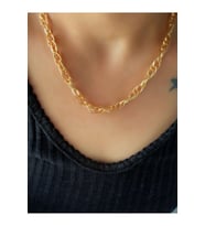 GOLD RENK İÇ İÇE GEÇME ZİNCİR KOLYE 45 CM ACR6962