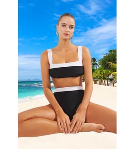 Modern Bikini Takımı Ergonomik Kesim Yüksek Konfor Yaz Koleksiyonu Özel Tasarım Hızlı Kuruyan