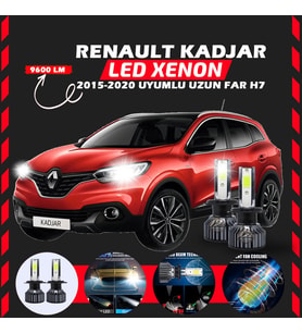 Renault Kadjar 2015-2020 Uzun Far Uyumlu Şimşek Etkili Led Xenon Pro Series H7