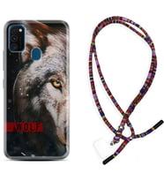 Samsung M21 M22 M23 M30 M31S M32 Kılıf Boyun Asklı Rasta Silikon Wolf Eyes 1758