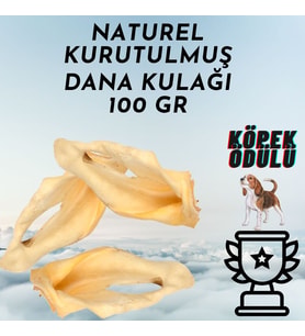 Naturel Kurutulmuş Dana Kulağı 100Gr Köpek Ödülü