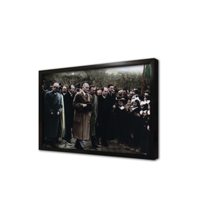 Atatürk ve Çocuklar Çerçeveli Mdf Tablo