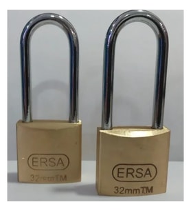 Doras Ersa 2'li Set Uzun Kanca Pas Sistem Pirinç Asma Kilit 30 Mm