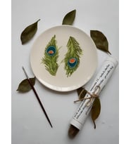 Kintsugi Yapım Kiti (Tavuskuşu Tüyü)  DIY Dekoratif Japon Sanatı Hobi Seti  Hediye Fikirleri, Sevgiliyle/Arkadaşla Yapılacak Aktivite Fikri (Mavi-Yeşil-Siyah-Beyaz)