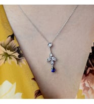 0.62 Ct. Safir Pırlanta Kolye