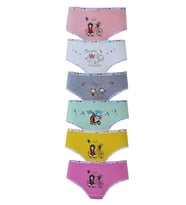 Dode Flora Tutku 832 Kız Çocuk Karışık Desenli Likralı Pamuklu 6 lı Slip Külot
