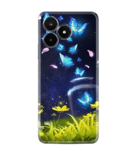 C53 Kılıf Resimli Desenli Baskılı Silikon Flowers Fox 1309