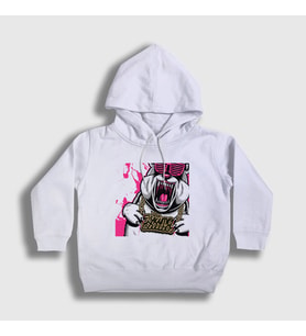 Presmono Unisex Çocuk Beyaz Electric Eskimo Callboy Kapüşonlu Sweatshirt 508171tt