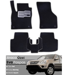 HONDA CRV 2 (2002-2006) Uyumlu EVA Paspas Tam Set–Araca Özel,Kolay Montaj,Su Geçirmez