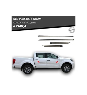 NİSSAN NAVARA YAN KAPI KORUMA ÇITASI PLASTİK + KROM