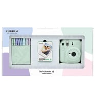 Instax mini 12 Yeşil Fotoğraf Makinesi 10'lu Film ve Mandal Bundle Box