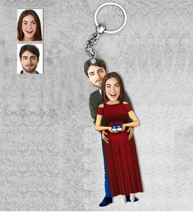 Kişiye Özel Aile Ahşap Anahtarlık-7