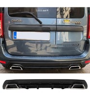 Dacia Logan Siyah Difüzör Çiftli Kare Egzoz Görünümlü D Tip Difizör