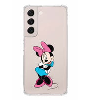 Samsung Galaxy S22 Plus Uyumlu Köşe Korumalı Antişok  Kapak Minnie Mouse Tasarımlı Şeffaf  Kılıf
