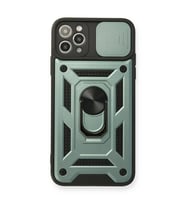 İphone 11 Kılıf Pars Lens Yüzüklü - Yeşil